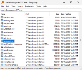 نتائج بحث فورية في Everything